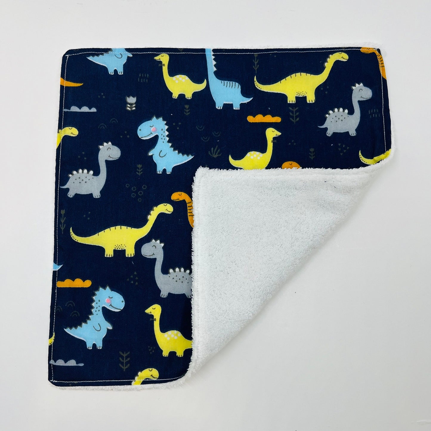 Face cloth Blue Dinosaur