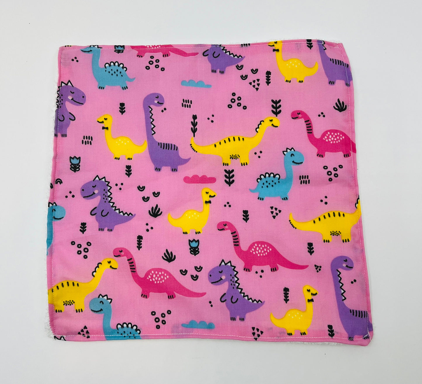 Pink Dinosaur Face cloth