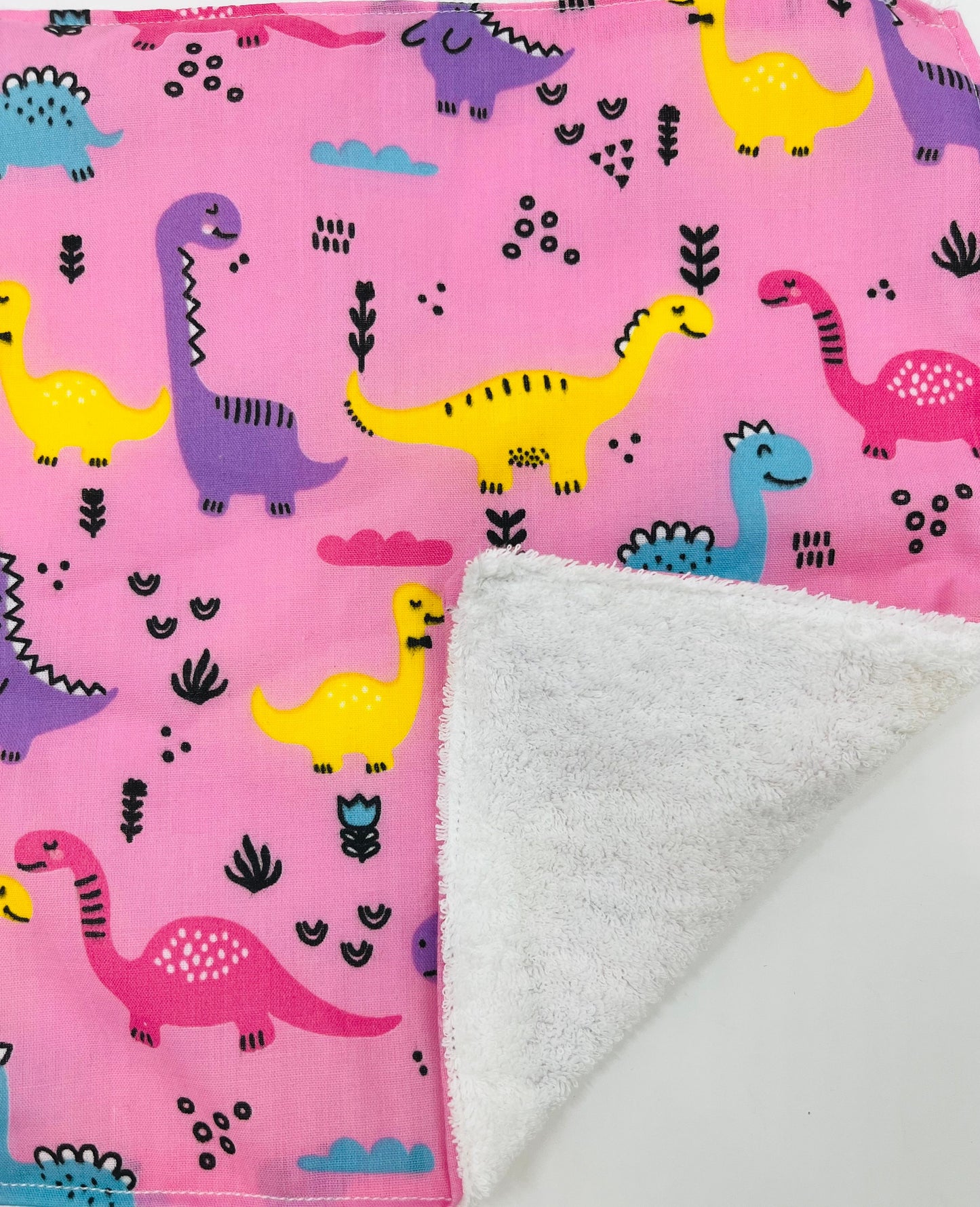 Pink Dinosaur Face cloth