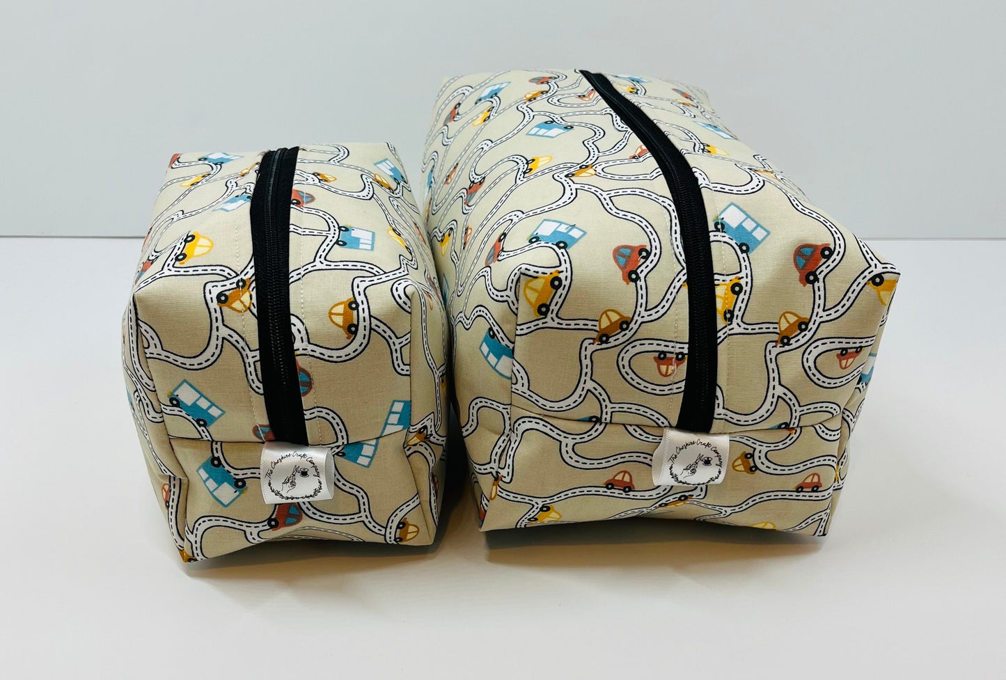 Car Print Make Up and Wash Bag Set