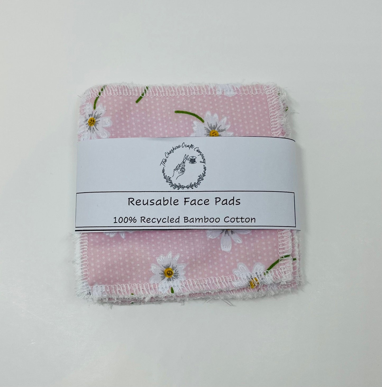 Pink Daisy Print Reusable Cotton Pads