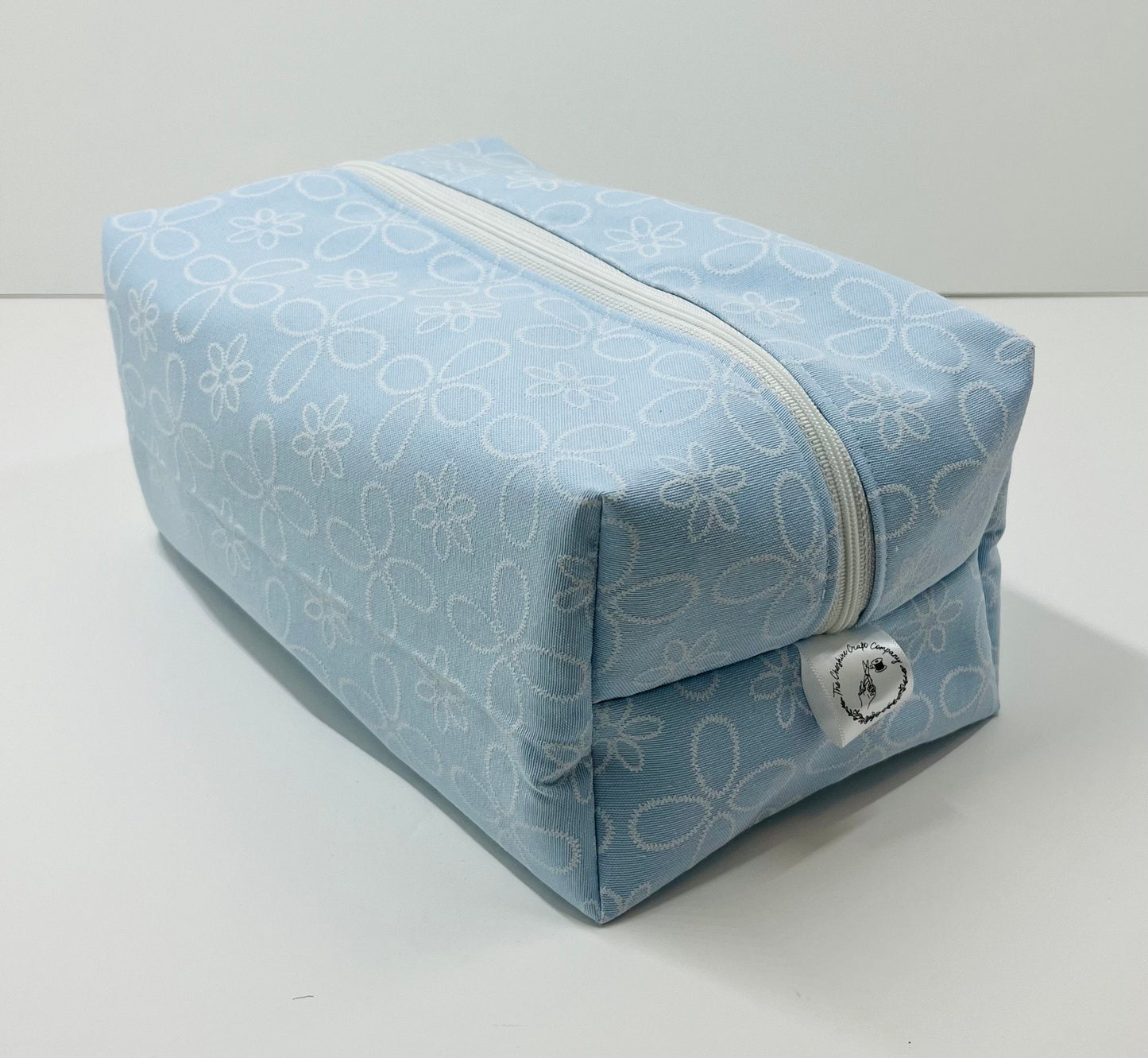Blue Embroidered Wash Bag