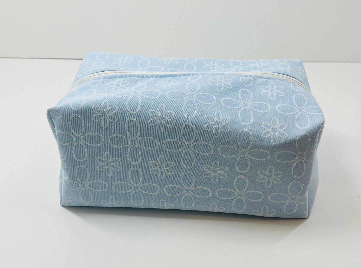 Blue Embroidered Wash Bag