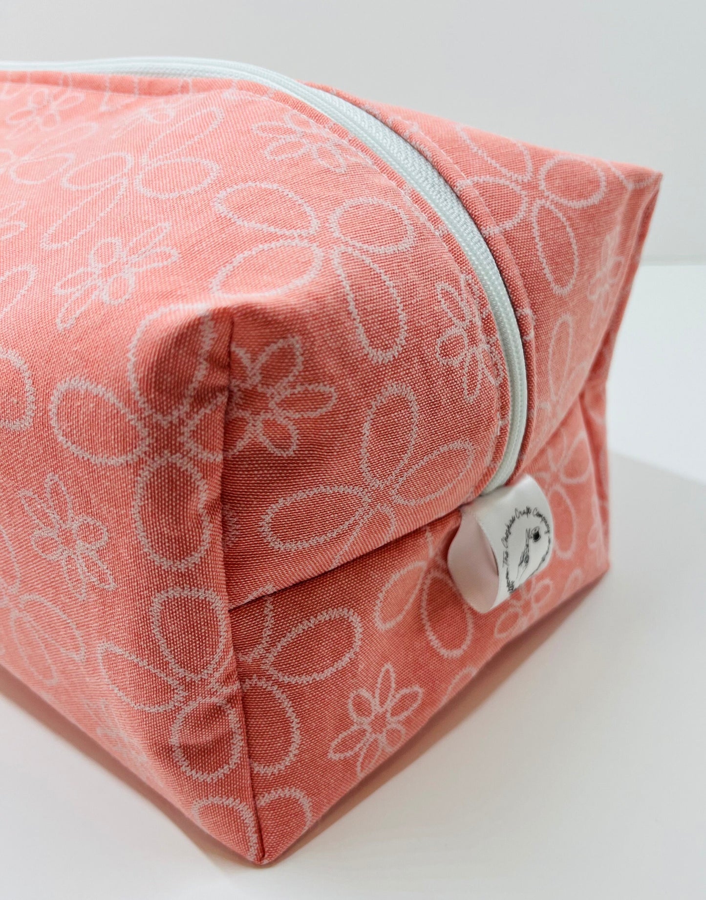 Coral Embroidered Wash Bag