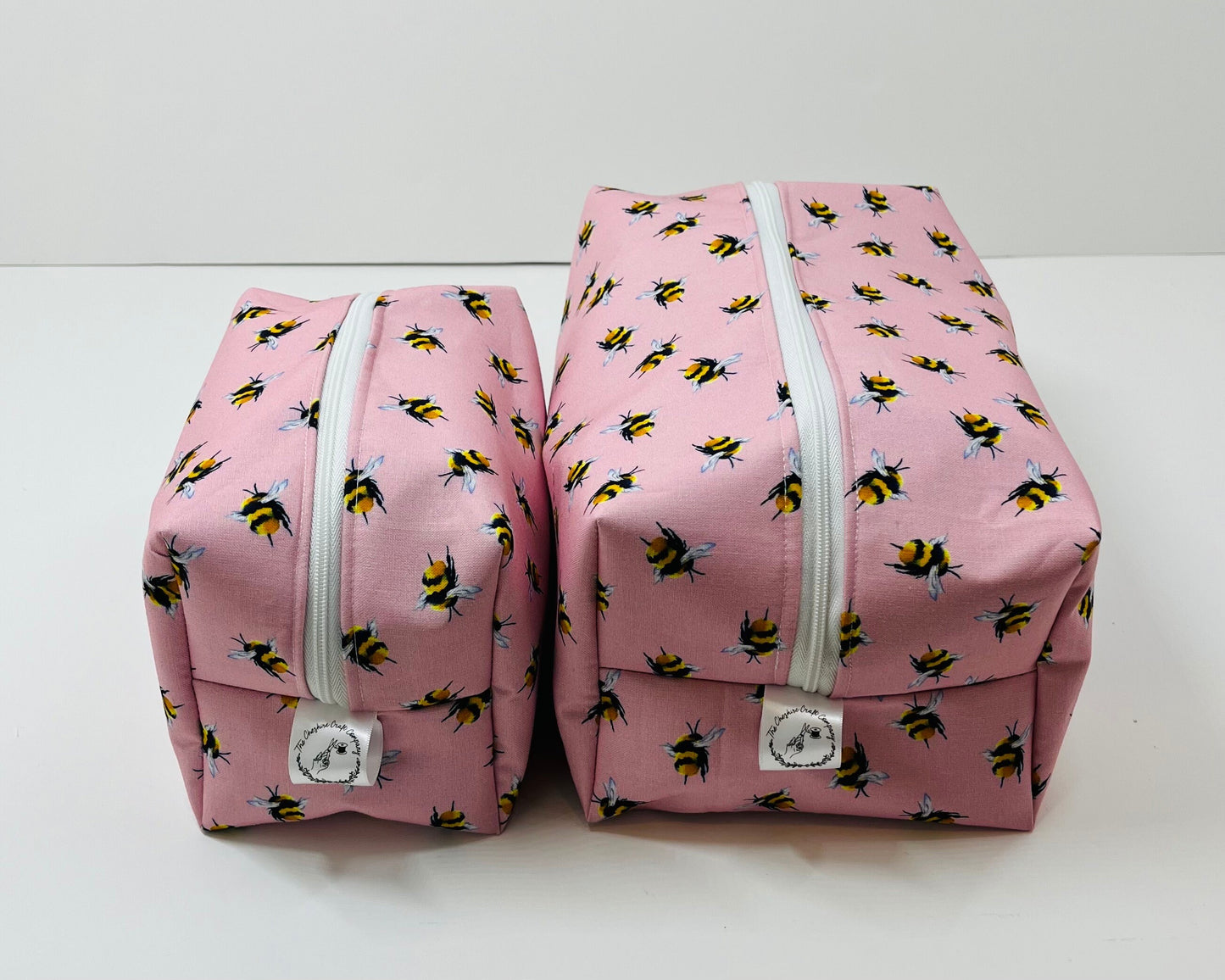 Pink Bee Make Up and Wash Bag Set