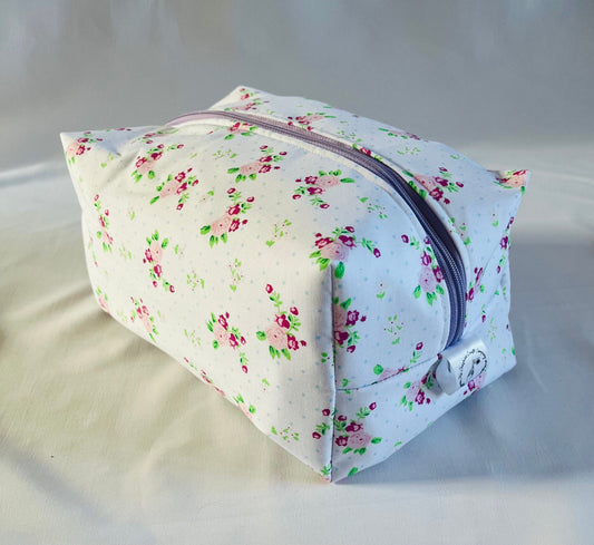 Purple floral Print Wash Bag