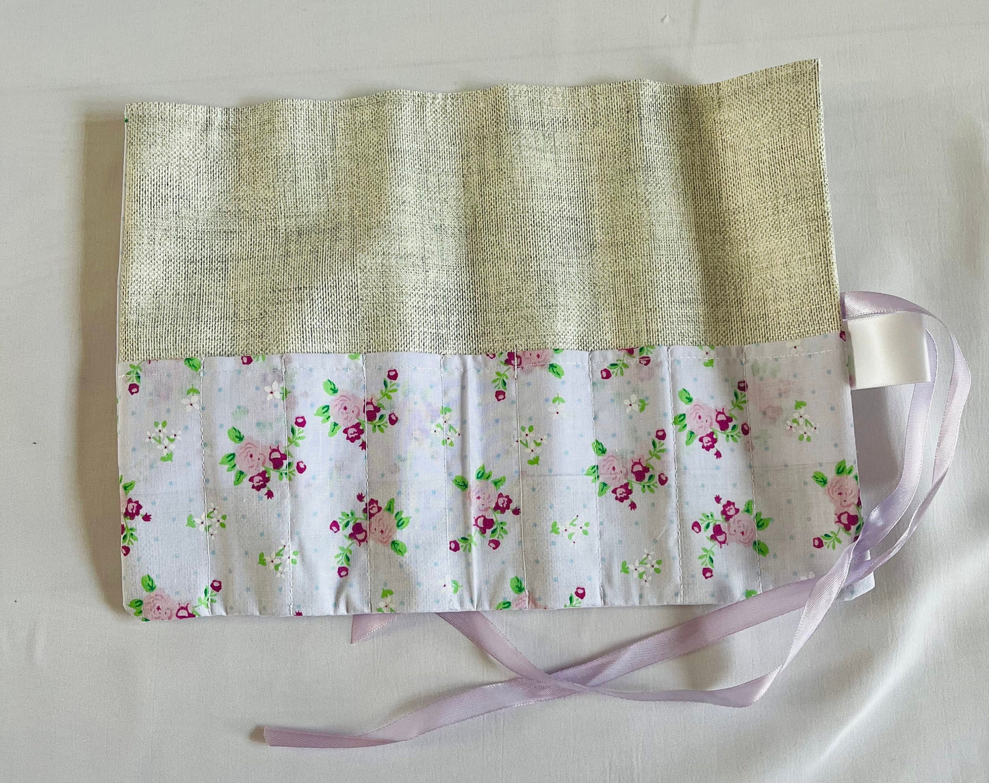 Purple floral Brush Roll