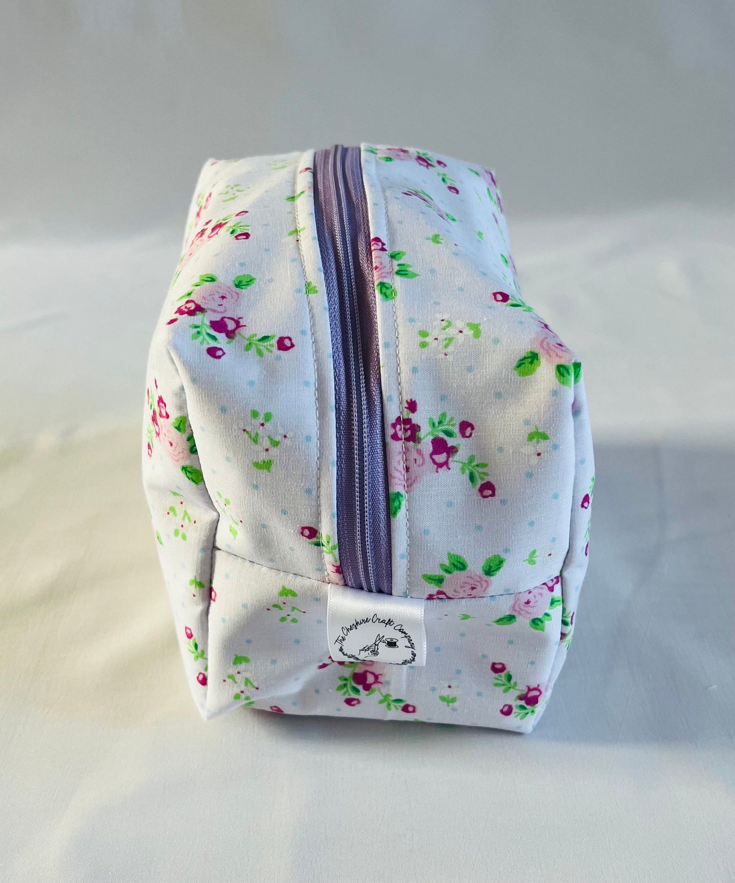 Purple floral Print Make Up Bag
