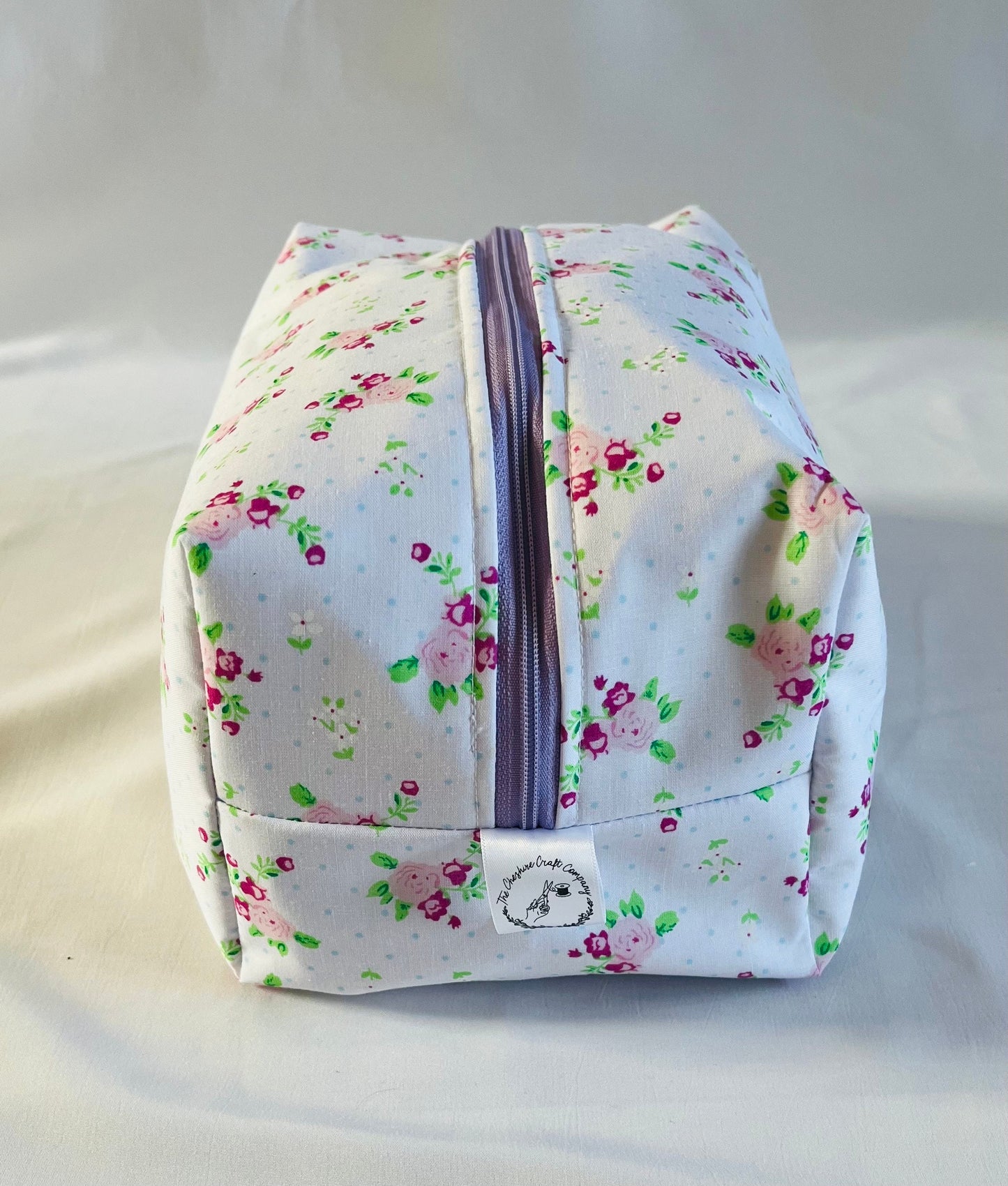 Purple floral Print Wash Bag