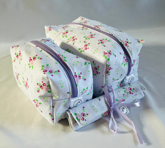 Purple floral Print Travel Set