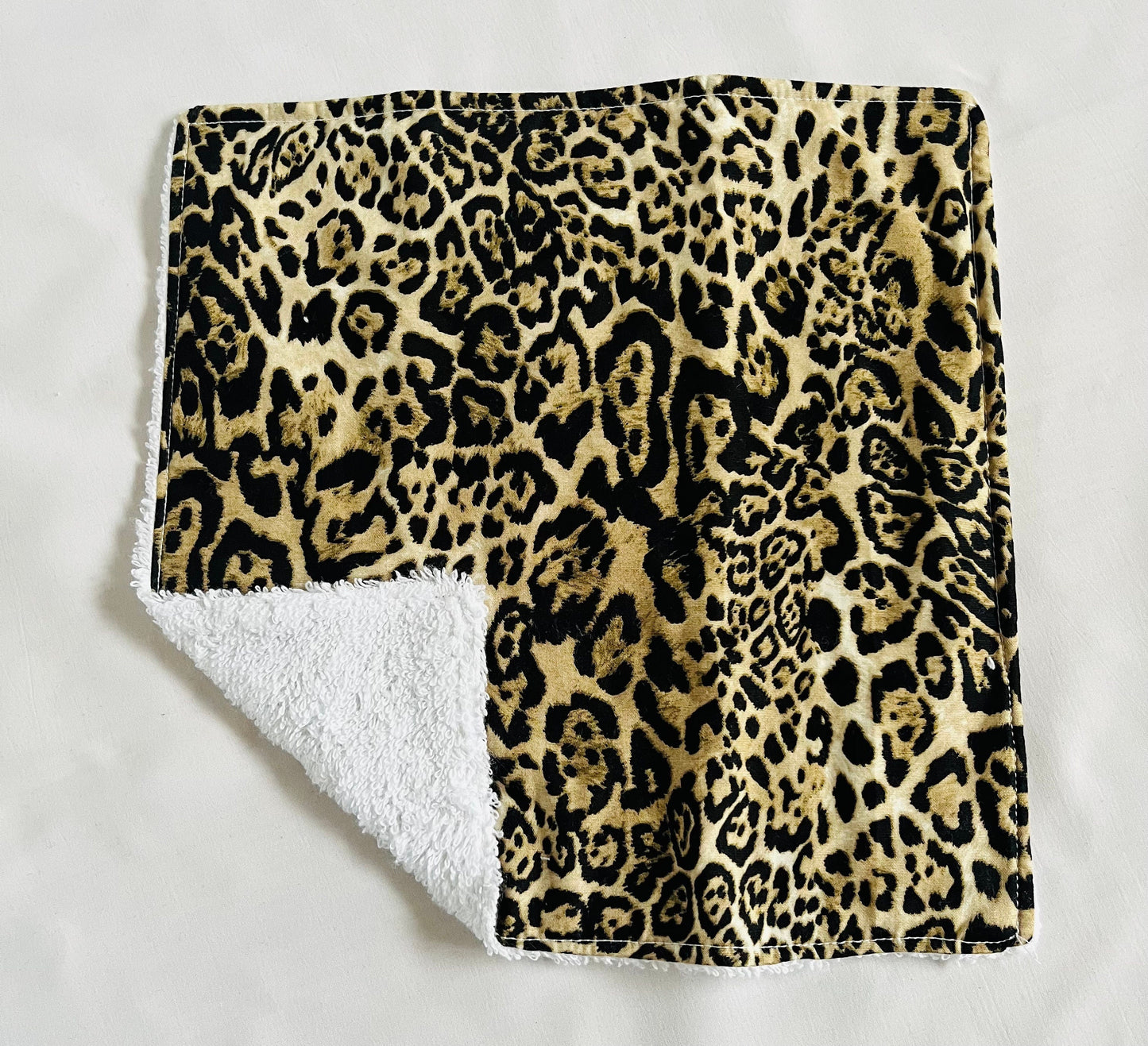 Leopard Floral Print Face Cloth