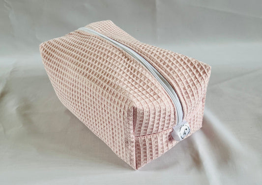 Pink Waffle Wash Bag