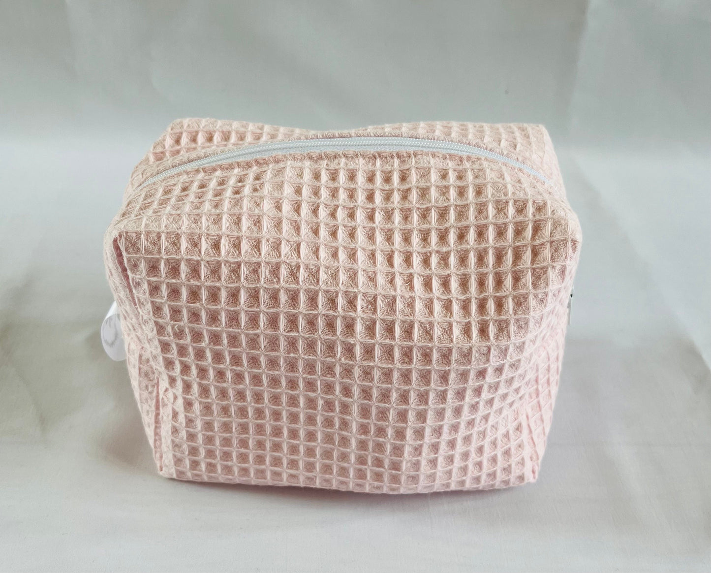 Pink Waffle Make Up Bag