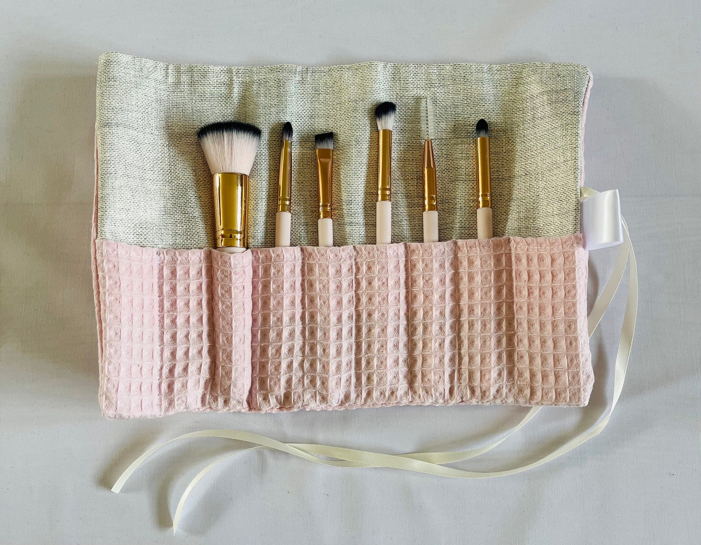 Pink Waffle Brush Roll
