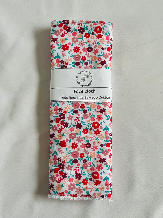 Ditsy Floral Print Face Cloth