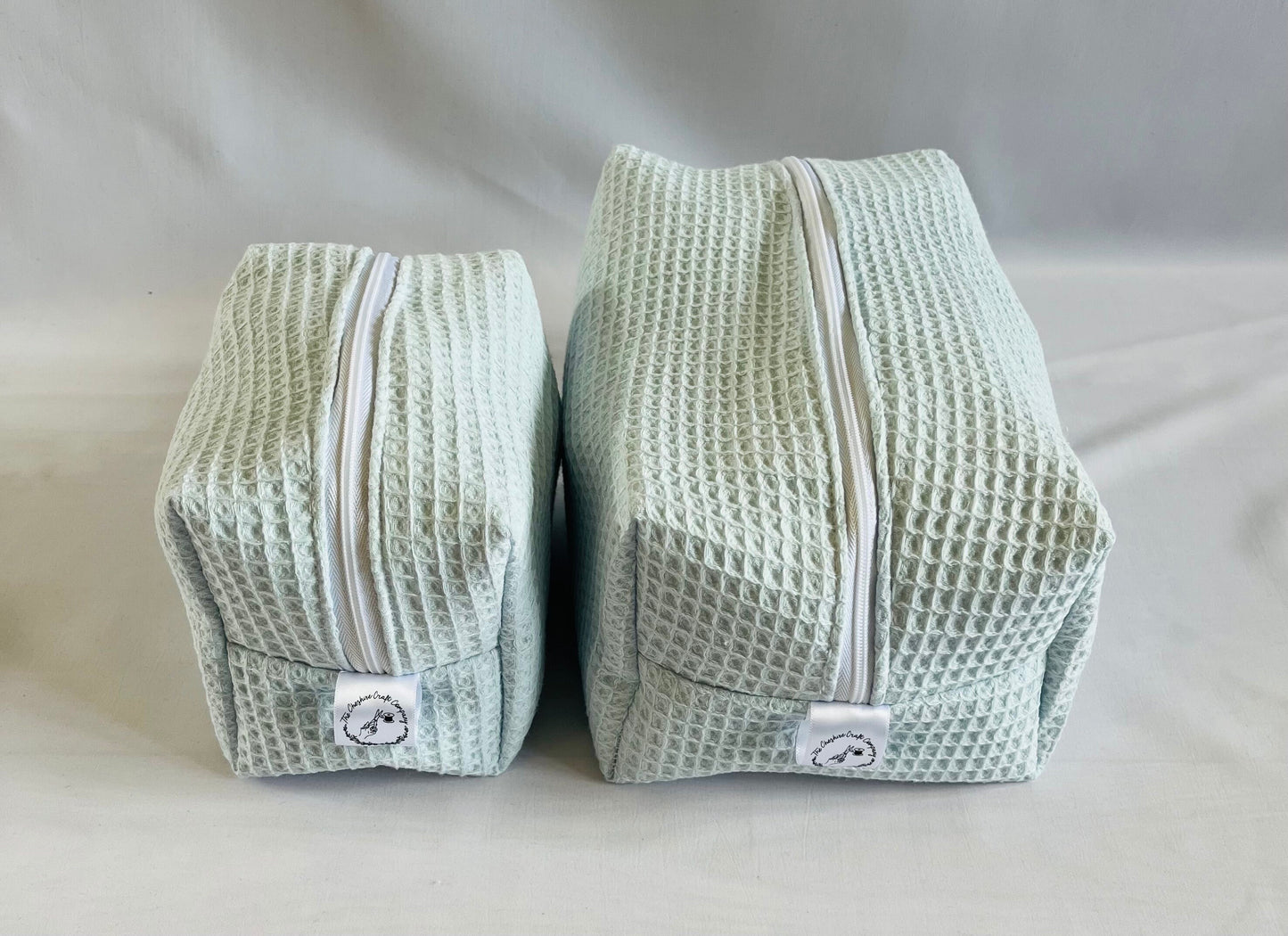 Blue Waffle Make Up and Wash Bag Set