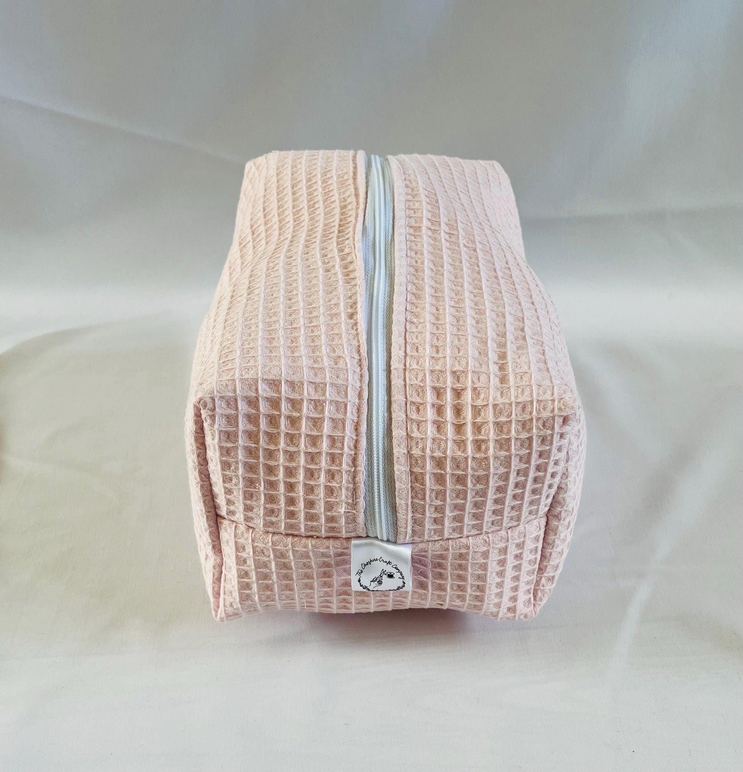 Personalised Wash Bag Pink Waffle