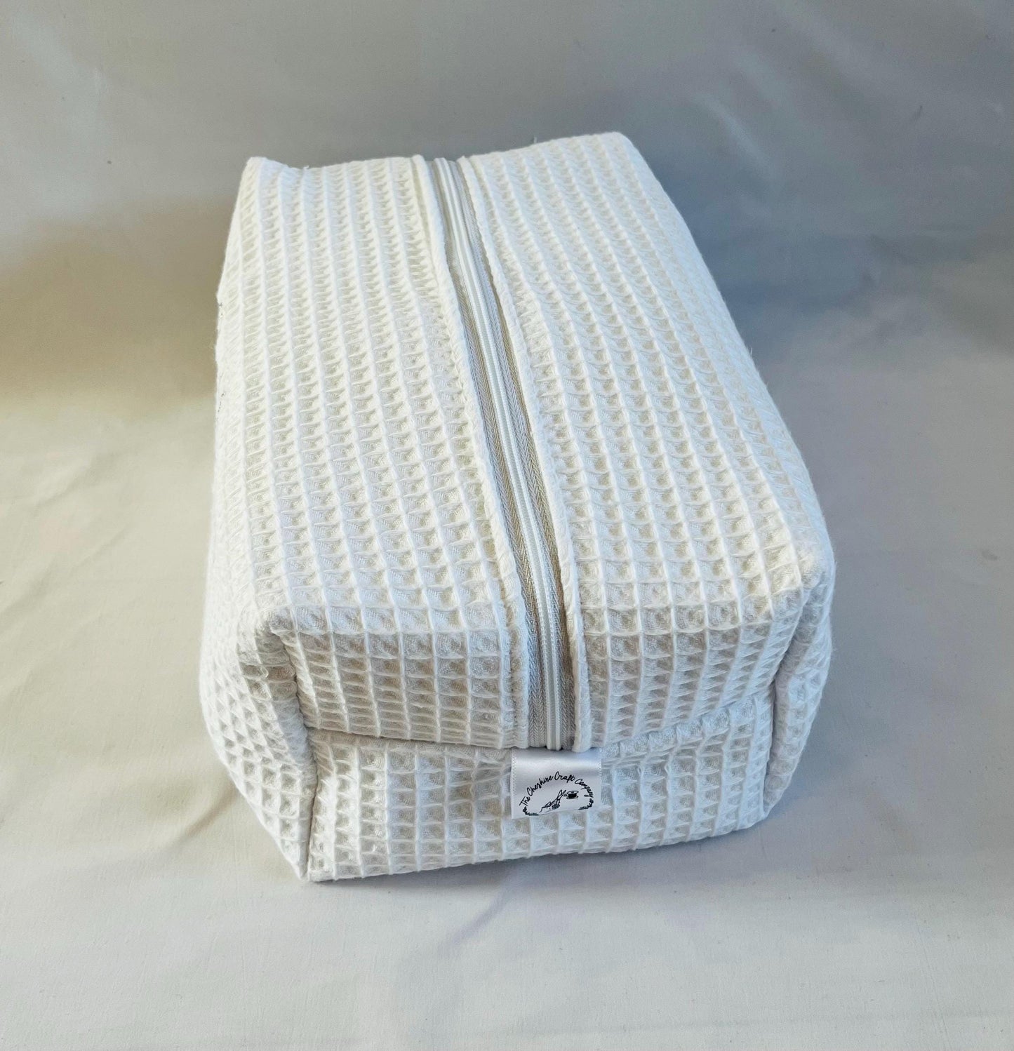 Personalised Wash Bag White Waffle