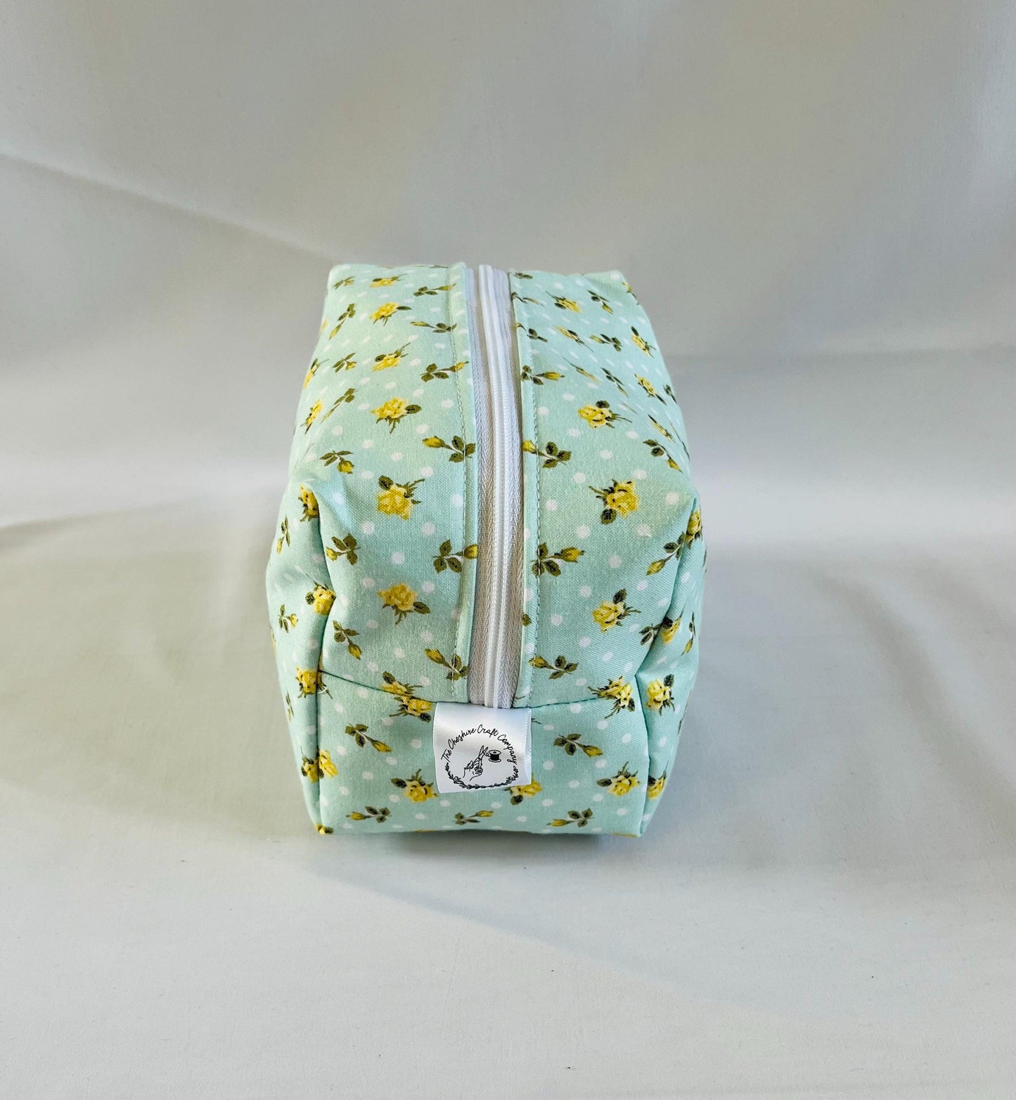 Yellow Floral Print Make Up Bag