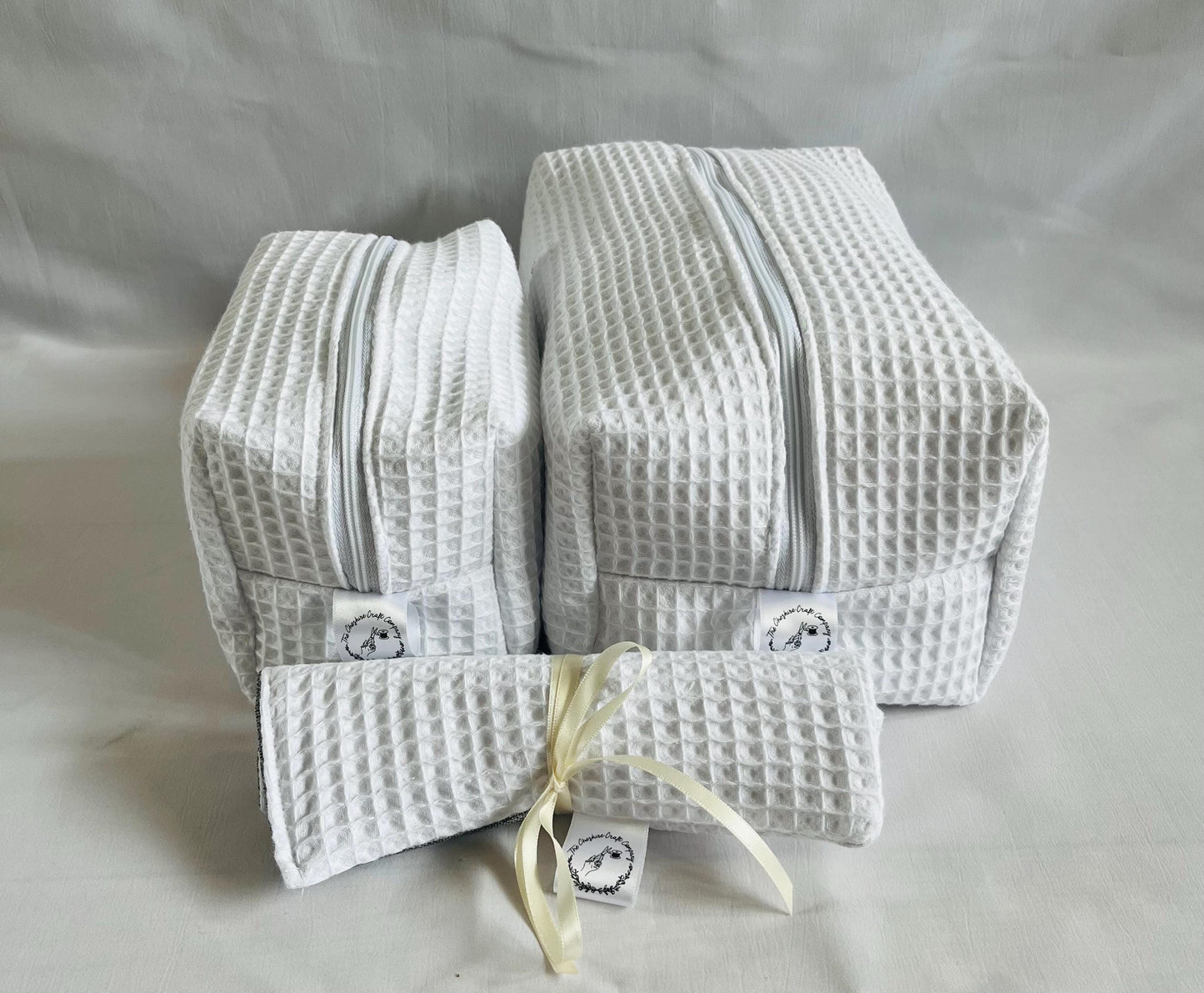 White Waffle Travel Set