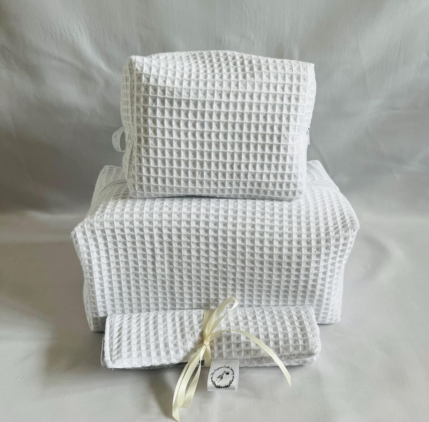 White Waffle Travel Set