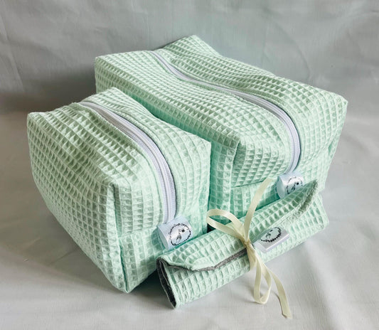 Mint Green Waffle Travel Set