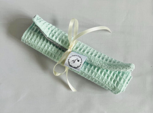 Mint Green Waffle Brush Roll