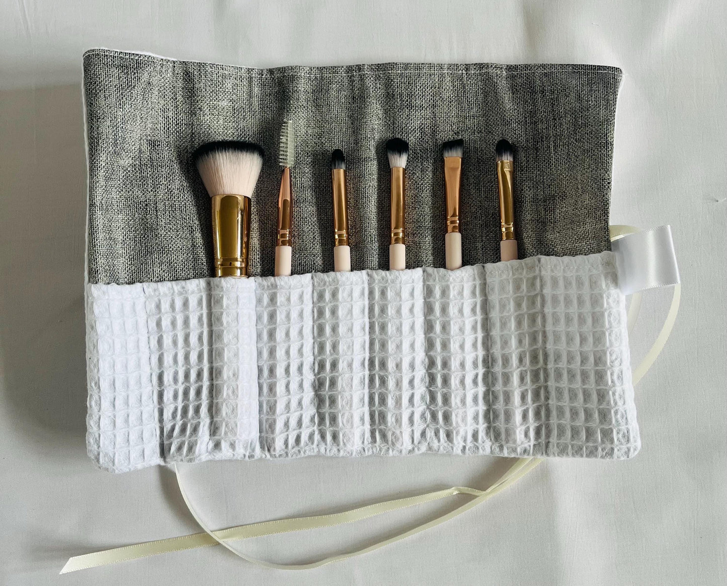White Waffle Brush Roll