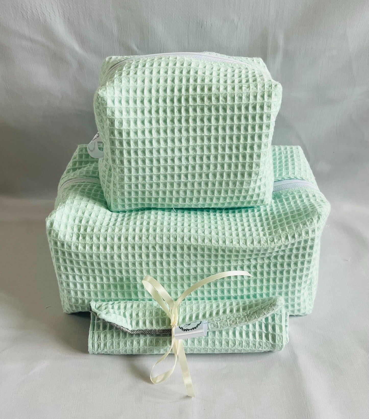 Mint Green Waffle Travel Set