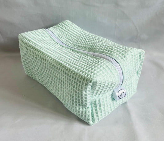 Mint Green Waffle Wash Bag