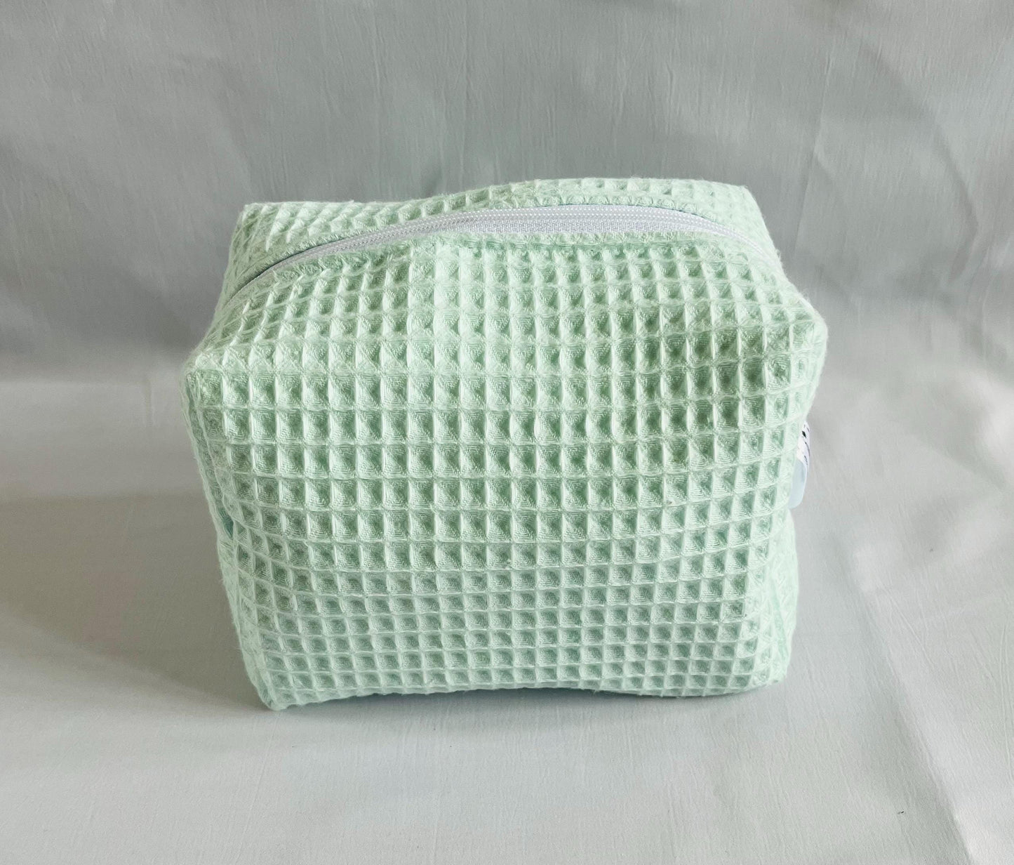 Mint Green Waffle Make Up Bag