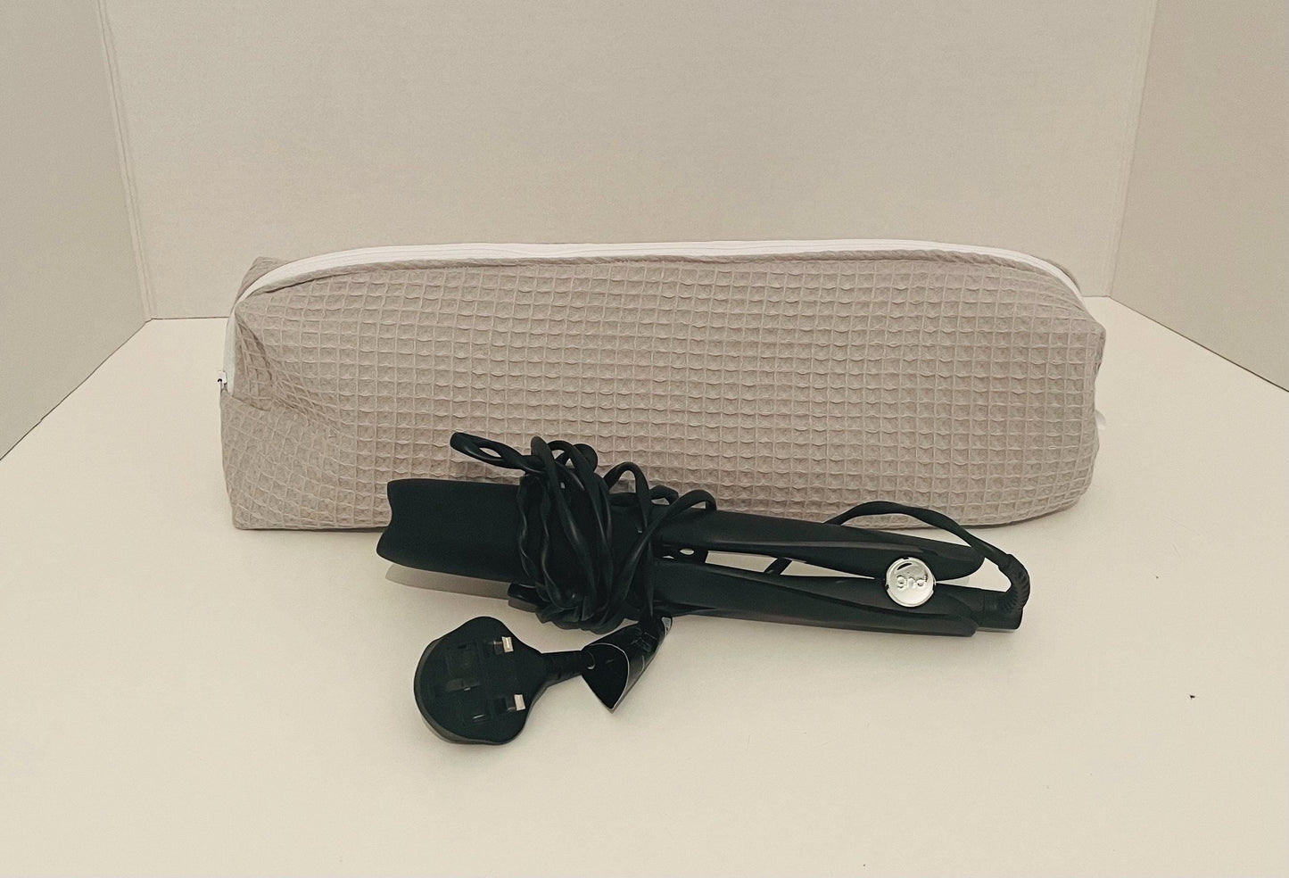 Grey Waffle Hair Tool Bag