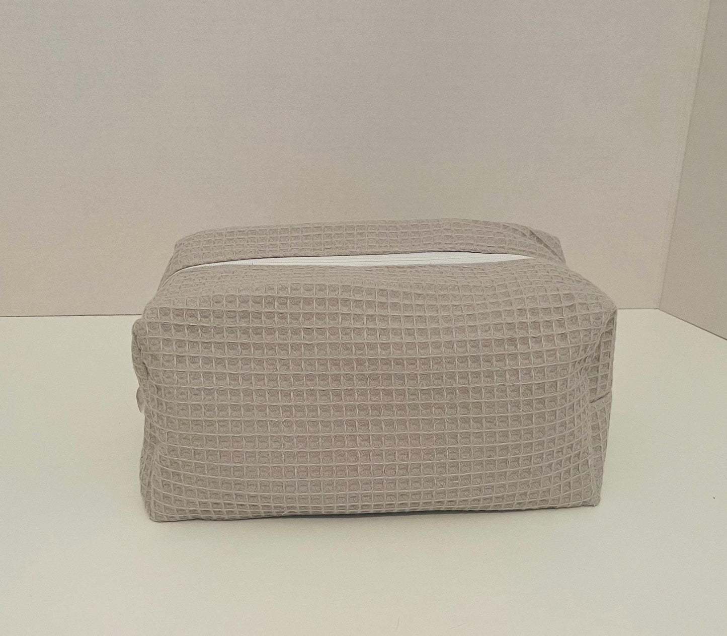 Grey Waffle Wash Bag