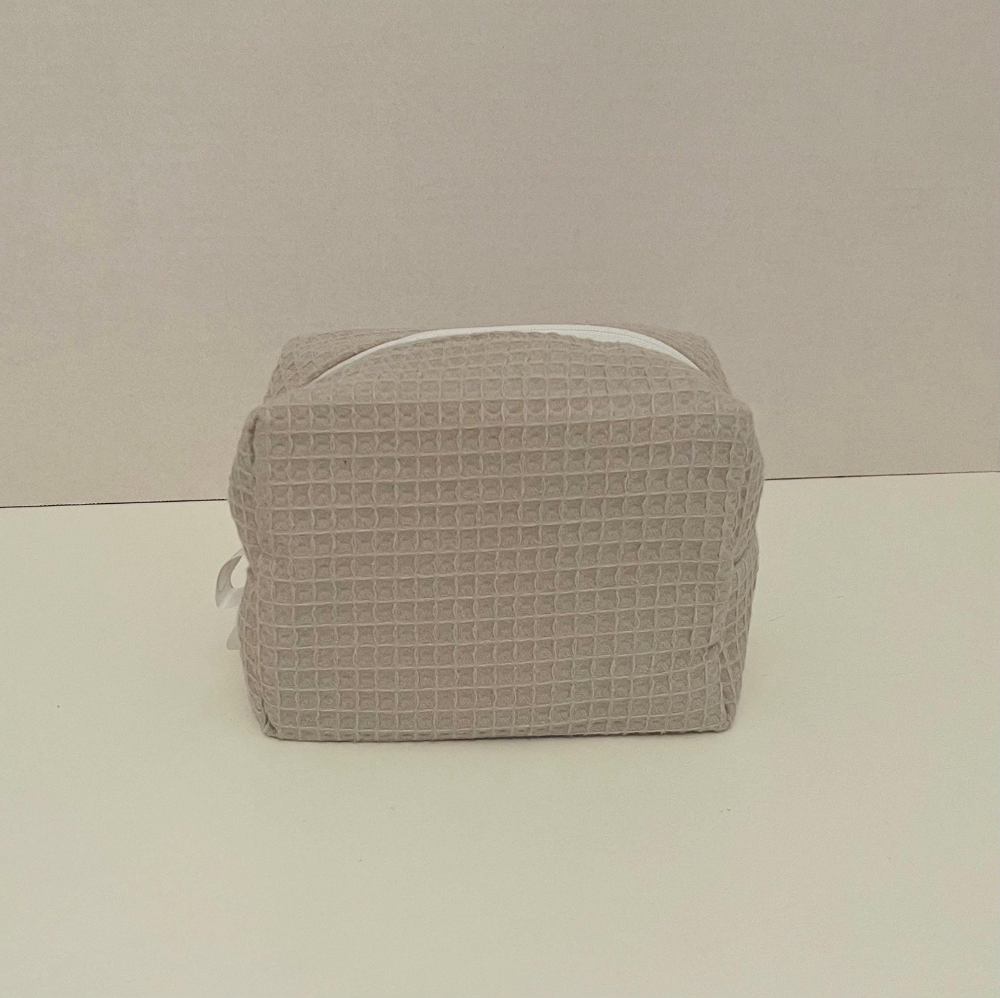 Grey Waffle Make Up Bag