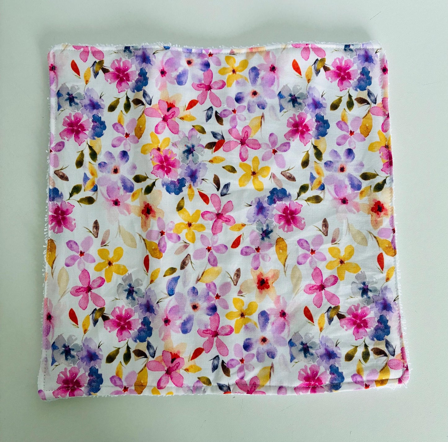 Summer Floral Print Face Cloth