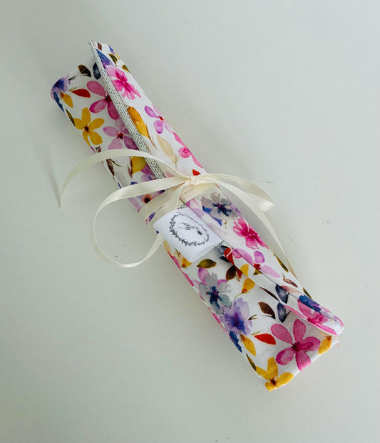 Summer floral Print Brush Roll