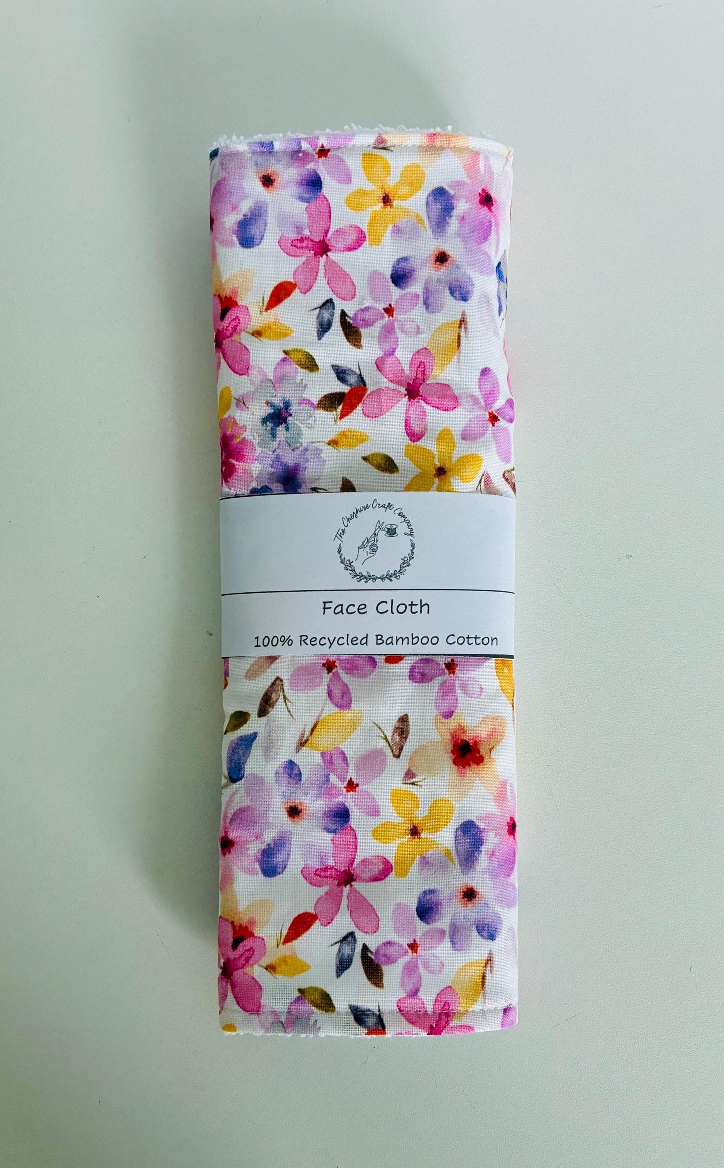 Summer Floral Print Face Cloth