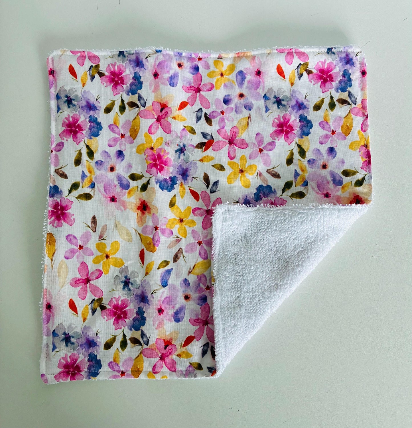 Summer Floral Print Face Cloth